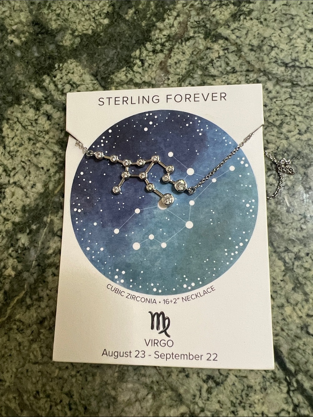 Sterling Forever Virgo Constellation Necklace in Silver